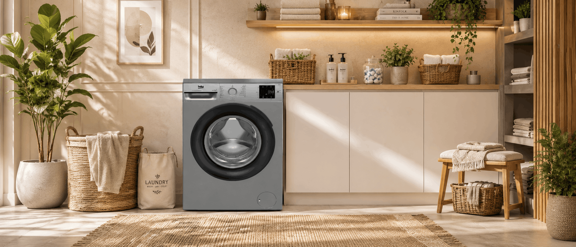 Machine a laver BEKO 7kg 1200tr INVERTER / Silver / BM3WFU47200BS